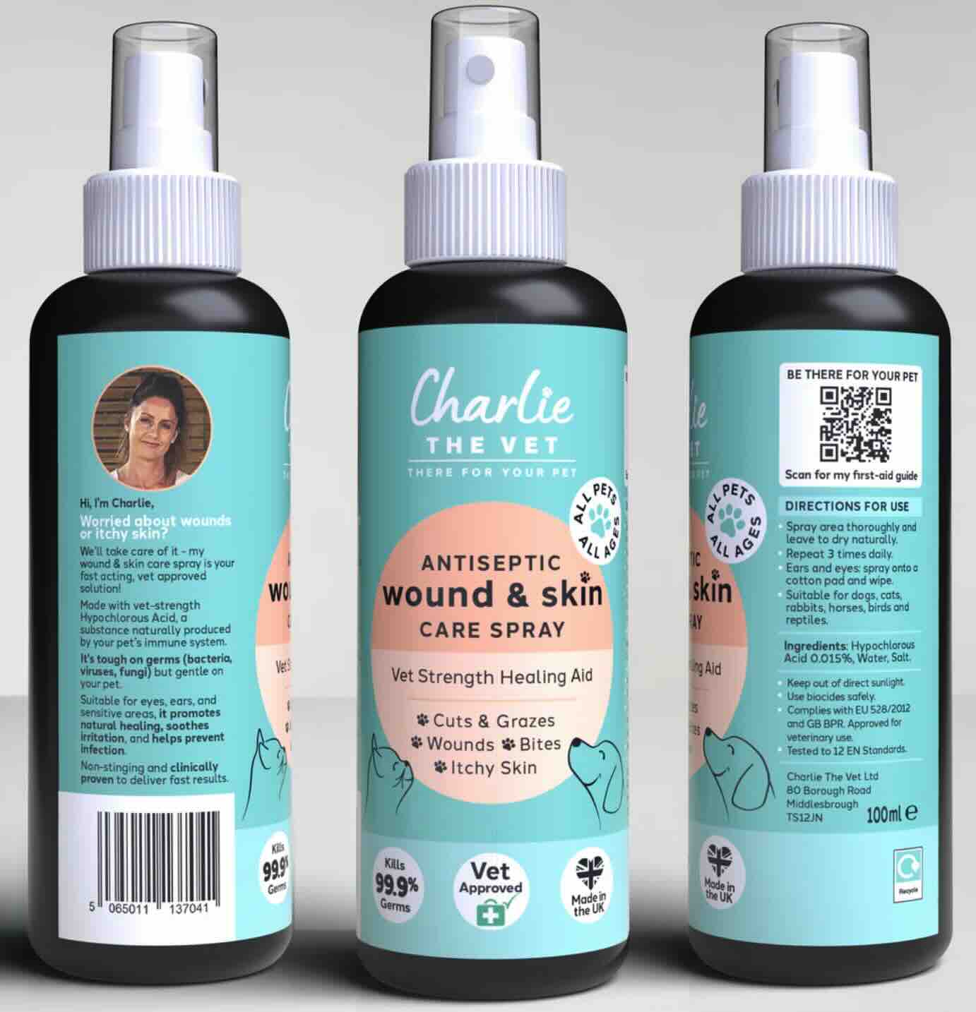 Charlie The Vet Antiseptic Care Spray