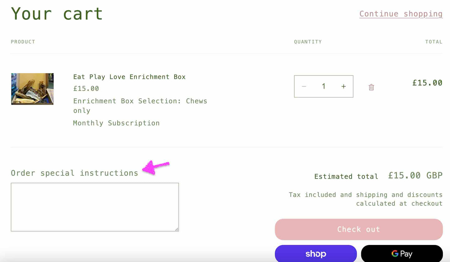 Eat Play Love Enrichment Box
