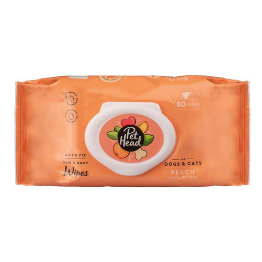 Pet Head Wipes Peach (pack of 80)