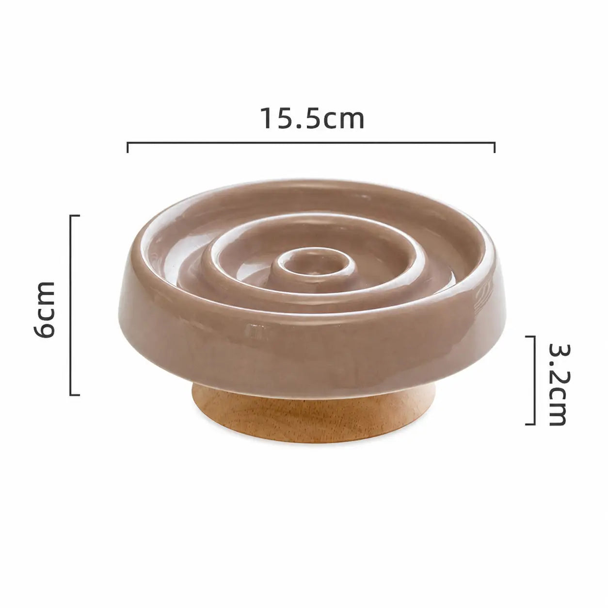 Ceramic Raised Slow Feeder Bowl
