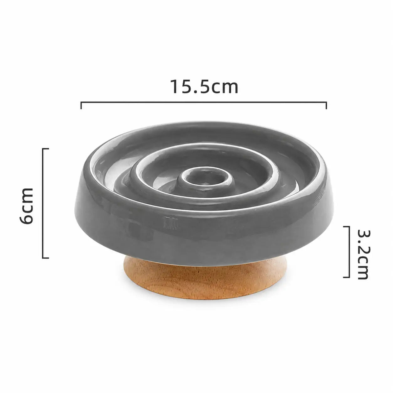 Ceramic Raised Slow Feeder Bowl