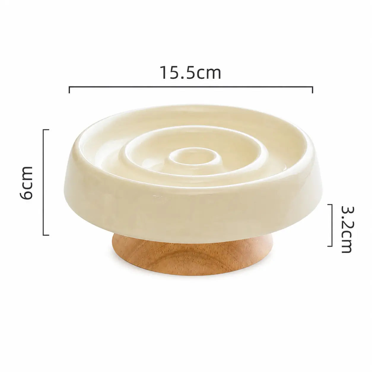 Ceramic Raised Slow Feeder Bowl