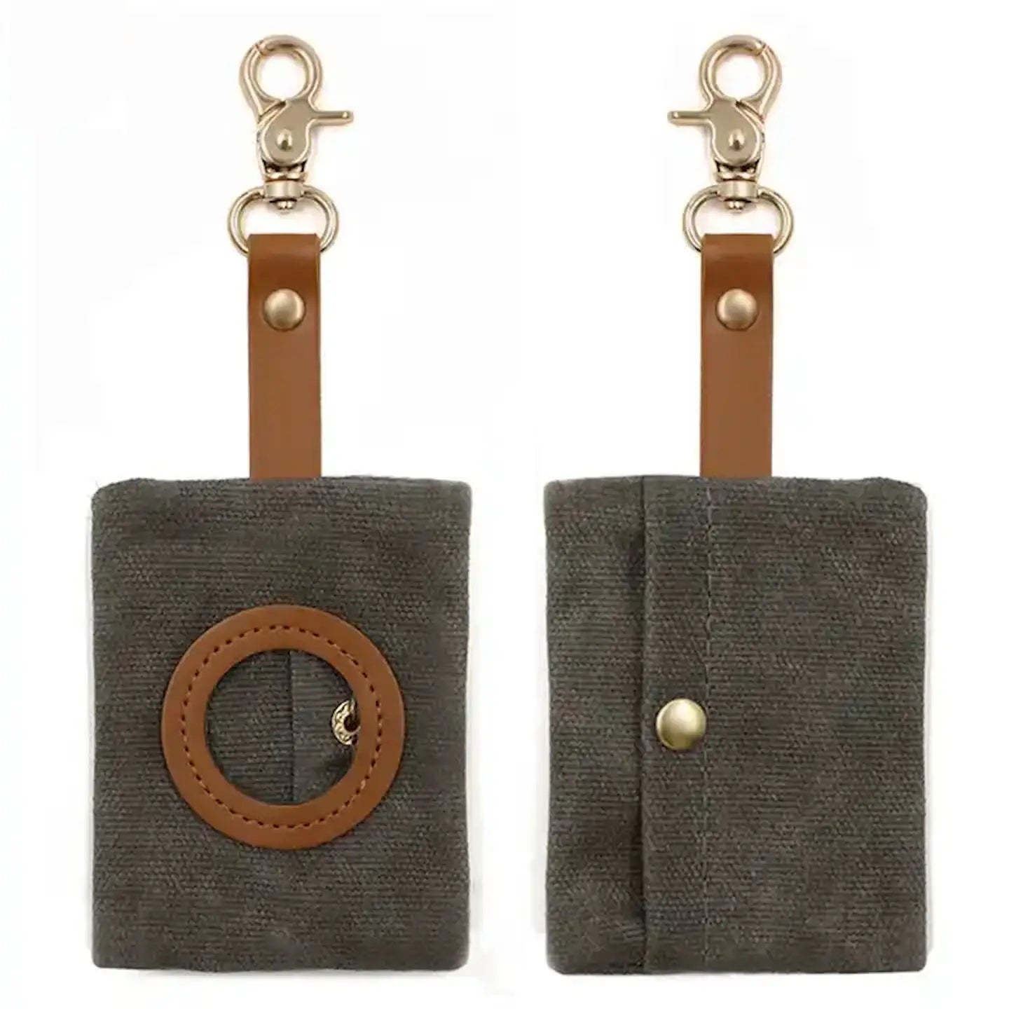 Waxed Canvas Poo Bag Holder